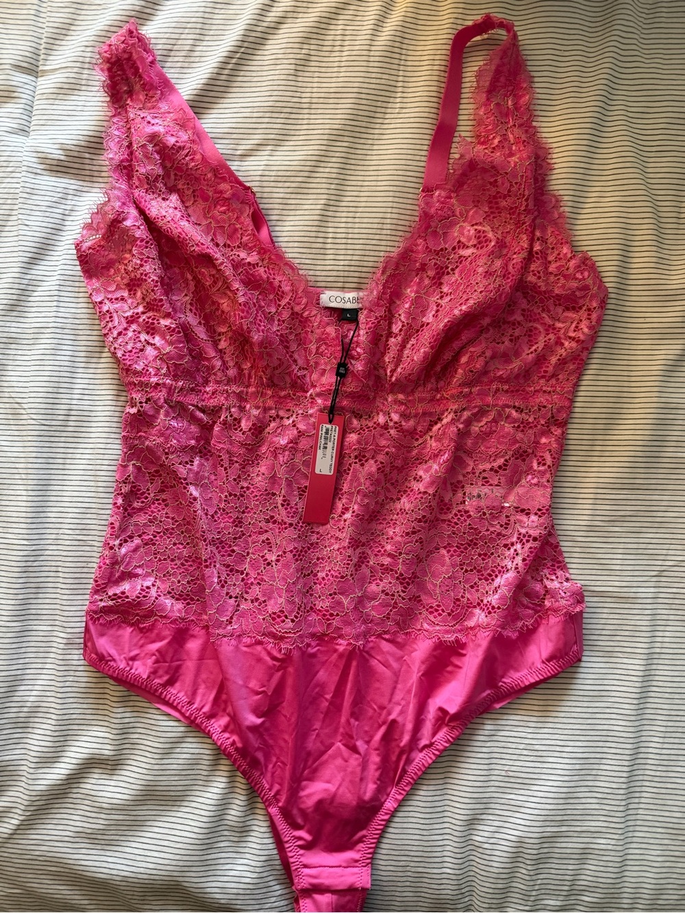 NWT - Cosabella Pret-A-Porter CURVY Plunge Teddy L